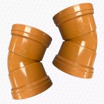 PAIR of 110mm Drainage Pipe Fittings 45 Degree Bends Double Socket