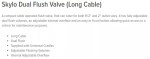 LONG Cable Toilet Dual Flush Cistern Valve with Brushed Nickel Push Button - Image 5