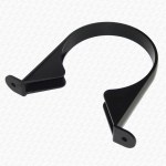 Black Soil Pipe Clips x 2 Soil & Vent Pipe Bracket 110mm 4" - Image 2