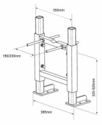 SIAMP SCU350 Short Narrow Concealed Furniture Wall Hung WC Toilet Pan Frame - Image 2