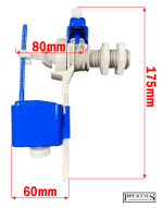 Hydroflo Delay Fill Water Saving Cistern Float Valve Side Entry BRASS THREAD - Image 4