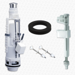 B&Q Rosalind / Rossini Dual Flush Valve, Button & Inlet Toilet Cistern Flush Kit