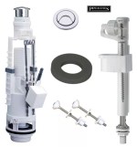 B&Q Rosalind / Rossini Dual Flush Valve, Button & Inlet Toilet Cistern Flush Kit
