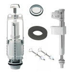 B&Q Madrid Complete Cistern Kit | Single Flush Valve Syphon & Bottom Entry Inlet Valve | Toilet Repair Pack