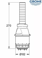Grohe DAL Adagio 42137 000 Single Flush Cistern Discharge Drop Valve - Image 3