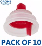 Pack of 10 Grohe DAL Clear/Red Membrane for Dual Flush Cistern 43733 000