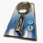Silver Easy Clean Shower Head Handset for Hard Water Areas Rub Clean 1/2" - Image 2