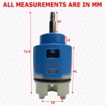 35mm Threaded Joystick Spare Cartridge for Mixer Tap - Replacement Valve - Image 3