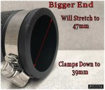 40mm x 32mm Fernco Type Flex Seal Rubber Coupler with Jubilee Clips Universal - Image 4