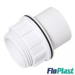 White 32mm ( 36mm ) Tank Connector for Waste Pipe Ideal for Water Storage Tanks