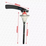 6" Extended Side Chrome Cistern Toilet Lever Handle - 150mm Shaft Long Spindle - Image 3