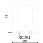 Smiley D Square Toilet Seat Top Fix Soft Close Fits... Ultra Bliss Toilet - Image 3