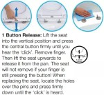 Euroshowers Cream Universal Oval Type Toilet Seat Soft Close Quick Release - Image 8