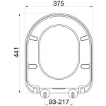 Rainbow D ONE Toilet Seat Top Fix Soft Close Fits RAK Compact - Tavistock Micra - Image 4