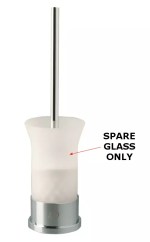 Miller CLASSIC 8718C Spare Frosted Glass Toilet Brush Bowl ONLY - Image 2