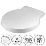 ROUND Toilet Seat Top Fix Soft Close Fits... Ideal Standard Space - Grohe Turin - Image 4