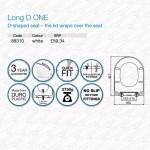 Long D ONE Elongated D Shaped Toilet Seat Top Fix Soft Close 467mm Long - Image 4