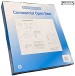 Quality Commercial C Shape Toilet Seat - Heavy Duty Fixings Included - White - Image 4