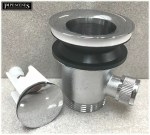 Universal Bathroom Basin Sink Pop Up Plug & Waste Kit | 1 1/4" Slotted Chrome Basin Drain with Washers