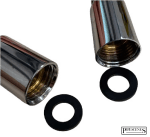 SHORT 75cm Long Shower Hose 1/2" Chrome Plated Double Tapered Interlocking - Image 3