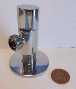 Quality Stylish Chrome Plated 1/2" x 1/2" Toilet WC Isolating Shut off Valve - Image 5