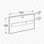 DISCONTINUED Genuine Roca PL7 Matt Black Flush Plate Flush Button 890088206 (250x160mm) - Image 3