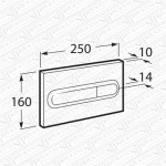 Genuine Roca PL1 White Finish Flush Plate Flush Button 8900950W0 (250x160mm) - Image 2