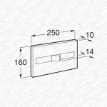 Genuine Roca PL2 Chrome Finish Flush Plate Flush Button A8900960W1 (250x160mm) - Image 3