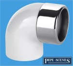 McAlpine Elbow Chrome Basin Trap Pipe Adapter ABS32/35A-CB - Image 2