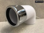 LONG EXTENDED Chrome Waste Pipe 32mm 35mm to Plastic Adaptor Elbow 90° Degree - Image 6