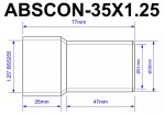 McAlpine ABSCON-35X1.25 Solvent Weld Reducer | 1 1/4" to 35mm Pipe Adaptor - Image 3