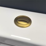 Brushed Gold Round Toilet Flush Push Button for Cistern - Image 2