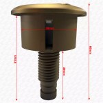 Brushed Gold Round Toilet Flush Push Button for Cistern - Image 3