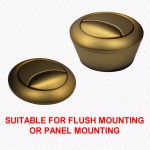 Brushed Gold Round Toilet Flush Push Button for Cistern - Image 5