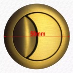 Brushed Gold Round Toilet Flush Push Button for Cistern - Image 6