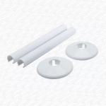 Talon Snappit White Radiator Pipe Cover Kit | 200mm Long Pipe Sleeves