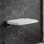 HiB Stylish Foldable Compact Shower Seat ACSSWHI01 - up to 120k (18 Stone)