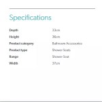 HiB Stylish Foldable Compact Shower Seat ACSSWHI01 - up to 120k (18 Stone) - Image 4