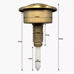 Brushed Brass / Gold Toilet Cistern Spare Button - Image 4