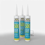 3 x EVERBUILD Everflex 500+ Premium Grade Bath & Sanitary Silicone Sealant CLEAR