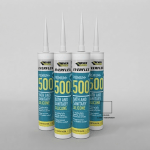 Everbuild Everflex 500+ Sanitary Silicone Sealant Clear - 295ml (Pack of 4)