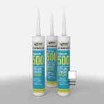 Everbuild Everflex 500+ Sanitary Silicone Sealant White - 295ml (Pack of 3)