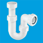McAlpine ASC10 40mm Adjustable Kitchen Sink P Trap | 1 1/2" Multifit Telescopic Sink Waste Kit