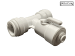 John Guest Speedfit ASV3 15mm x 15mm x 1/4" Tee Valve | Easy-Fit Water Filter & Fridge Connection