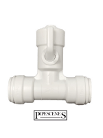 John Guest Speedfit ASV3 15mm x 15mm x 1/4" Tee Valve | Easy-Fit Water Filter & Fridge Connection - Image 3