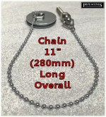 Bathroom Basin Sink Replacement Plug Chain & Stay Bolt Chrome 11" Long Chain - Image 4