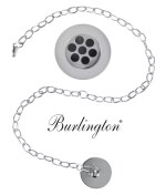 Burlington W1 Traditional Basin Waste with Plug & Chain Chrome