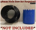 68mm Rainwater Down Pipe Drill In Clip On Boss to 32mm ( 36mm ) Pipe Insert Black - Image 4