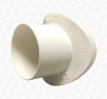 68mm Rainwater Down Pipe Drill In Clip On Boss to 32mm ( 36mm ) Pipe Insert White