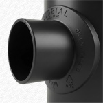 110mm Black Soil Pipe Drill-In Clip-On Boss | 32mm (36mm) Waste Pipe Insert